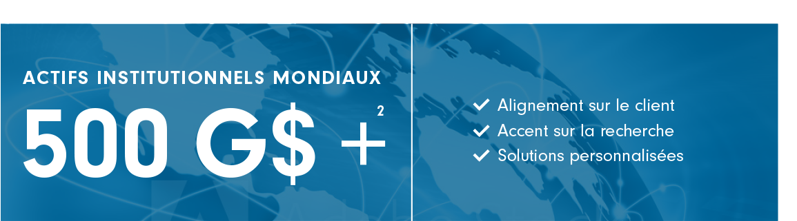 500+ billion dollars in global institutional assets